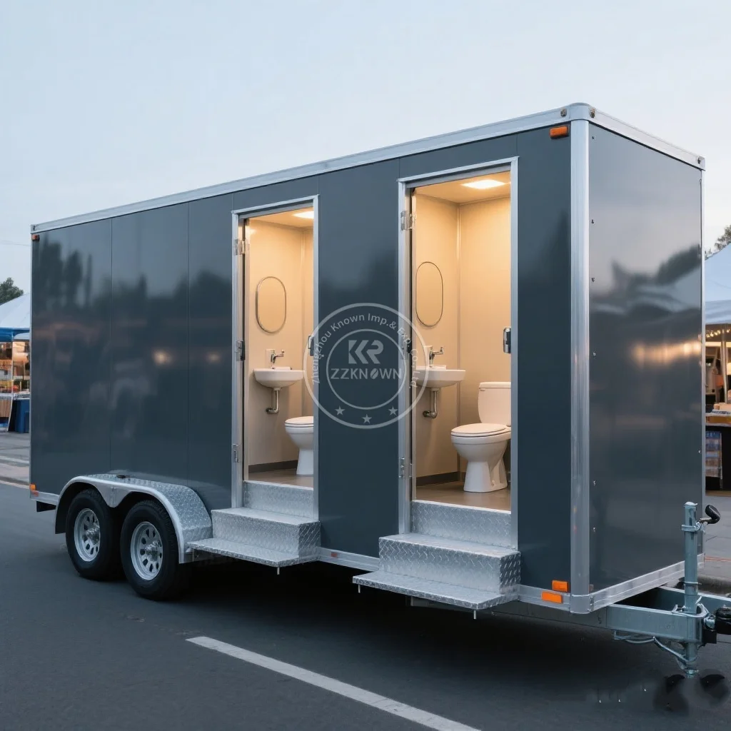 

Best-Selling Mobile Restroom Trailer Luxury Toilet Trailer Portable Bathroom Trailer for Event Wedding