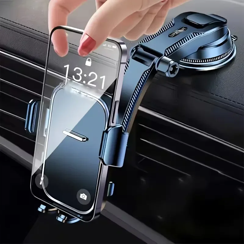 Car Dashboard Phone Holder, Provides High Stability and Strong Suction Power, Durable ABS Material, Secure Grip for Safe Navigat