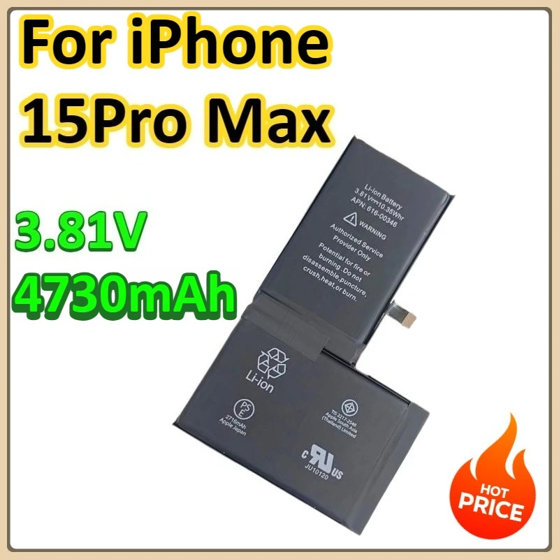 

Upgraded 4730mAh for IPhone 15Pro Max Edition Replacement Phone Battery Iphone 15 Battery