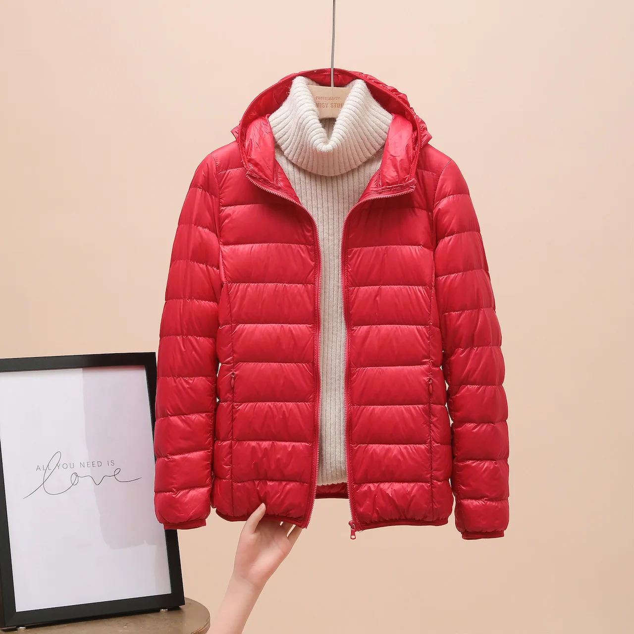 Feminino curto leve para baixo jaqueta quente fino fitwhite pato para baixo casaco portátil puffer jaqueta senhora п onderьто ж onderdelenе JK-081
