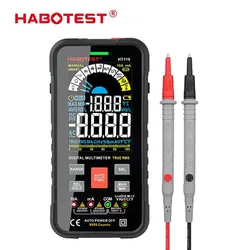 HABOTEST HT116 multimetr cyfrowy 9999 zliczeń automatyczny zakres 1000 V 10A miernik testowy Ohm Hz pojemność True RMS inteligentny Multitester