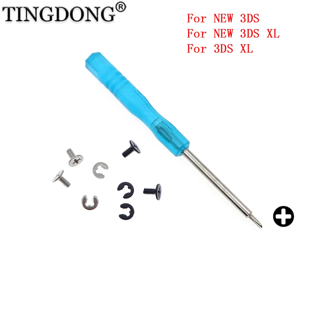 For NEW3DS/NEW3DS XL/3DS XL Battery Back Cover Screw Shell Screws WIth Tool Mount Repair Secure
