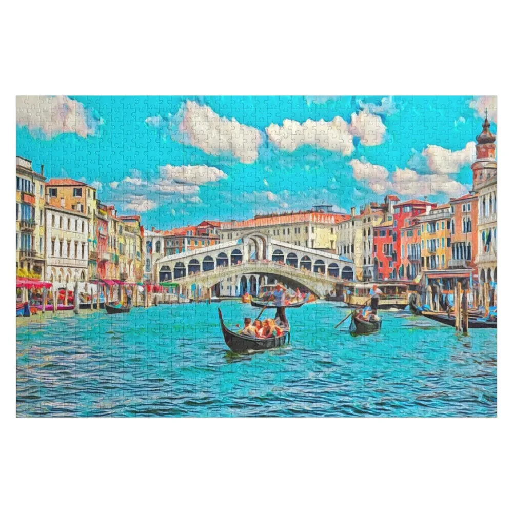Venice Grand Canal Jigsaw Puzzle Wooden Name Custom Personalized Wood Photo Personalized Game Children Puzzle