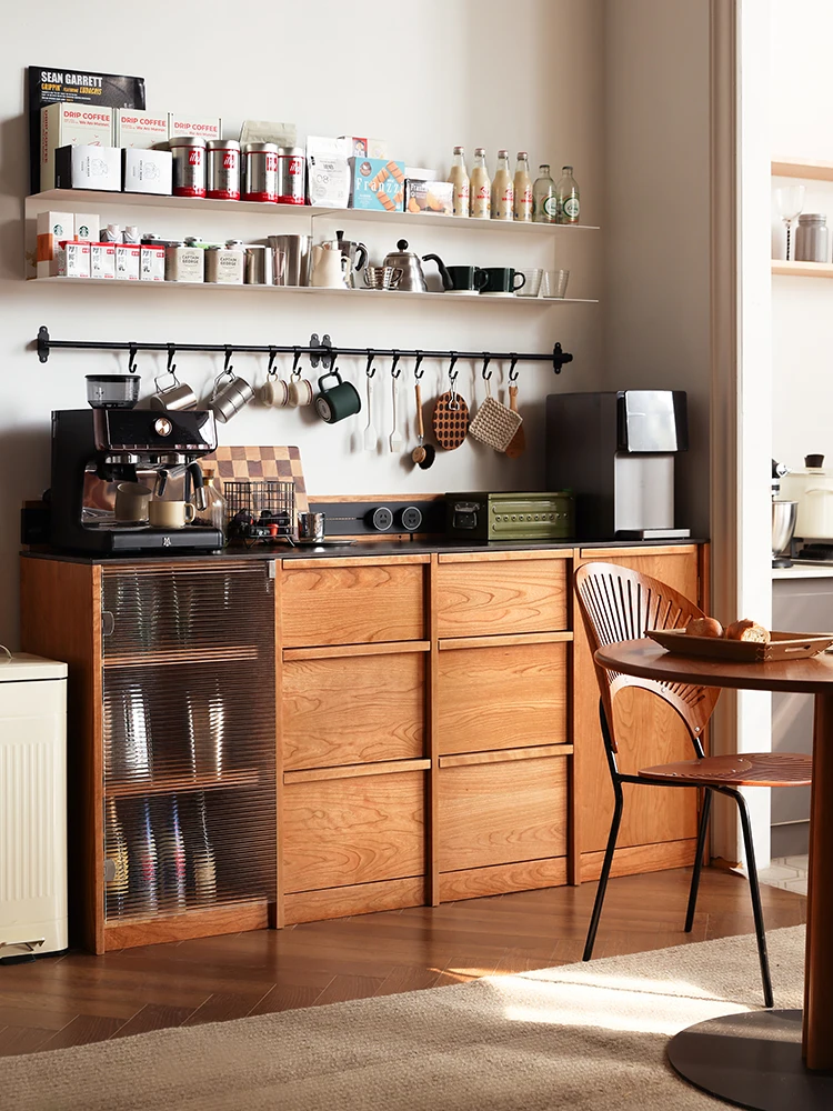 Low cabinet, slate sideboard, cherry, all solid wood coffee cabinet