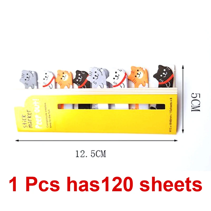 9pcs Cartoon Animal Sticky Note 1pcs has 120 Sheets School Student Kid Office Journal Scrapbooking Decoration Message DIY