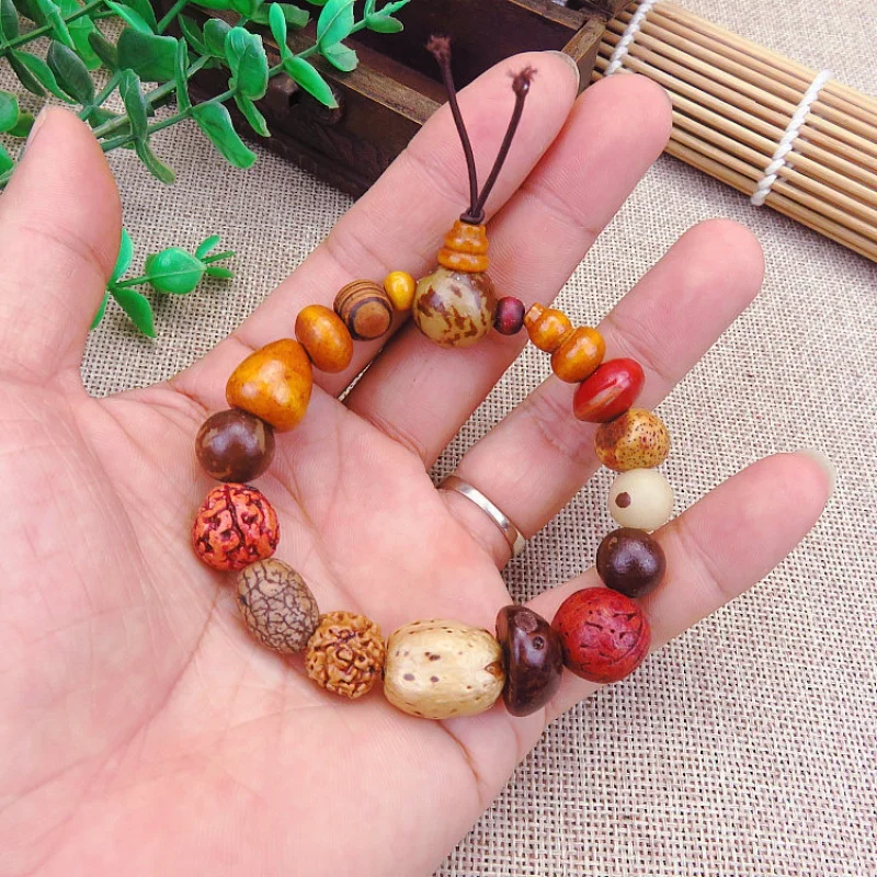 UMQ Hot Sale Natural 18 Seed Beads Handmade Beaded Bodhi Bracelet Binding Gift Ornament