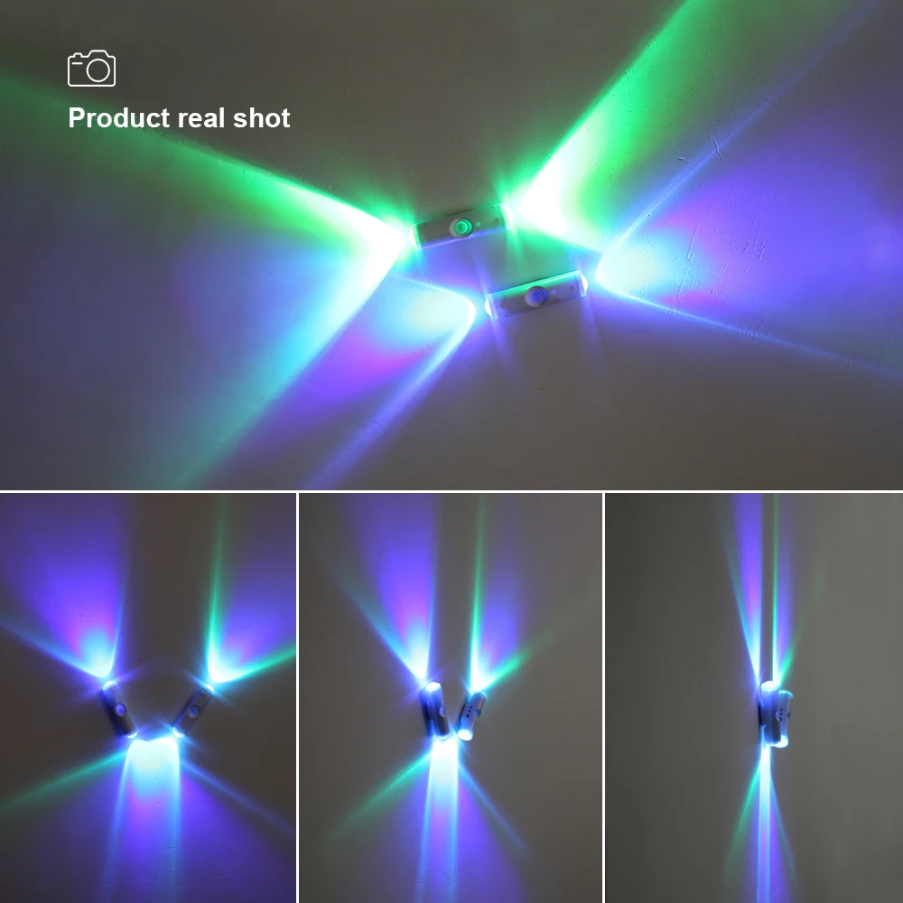 Lampu Malam LED Gradien RGB Sensor Gerak Magnetik Isi Ulang untuk Dekorasi Rumah Kamar Tidur Lemari Kamar Mandi Taman