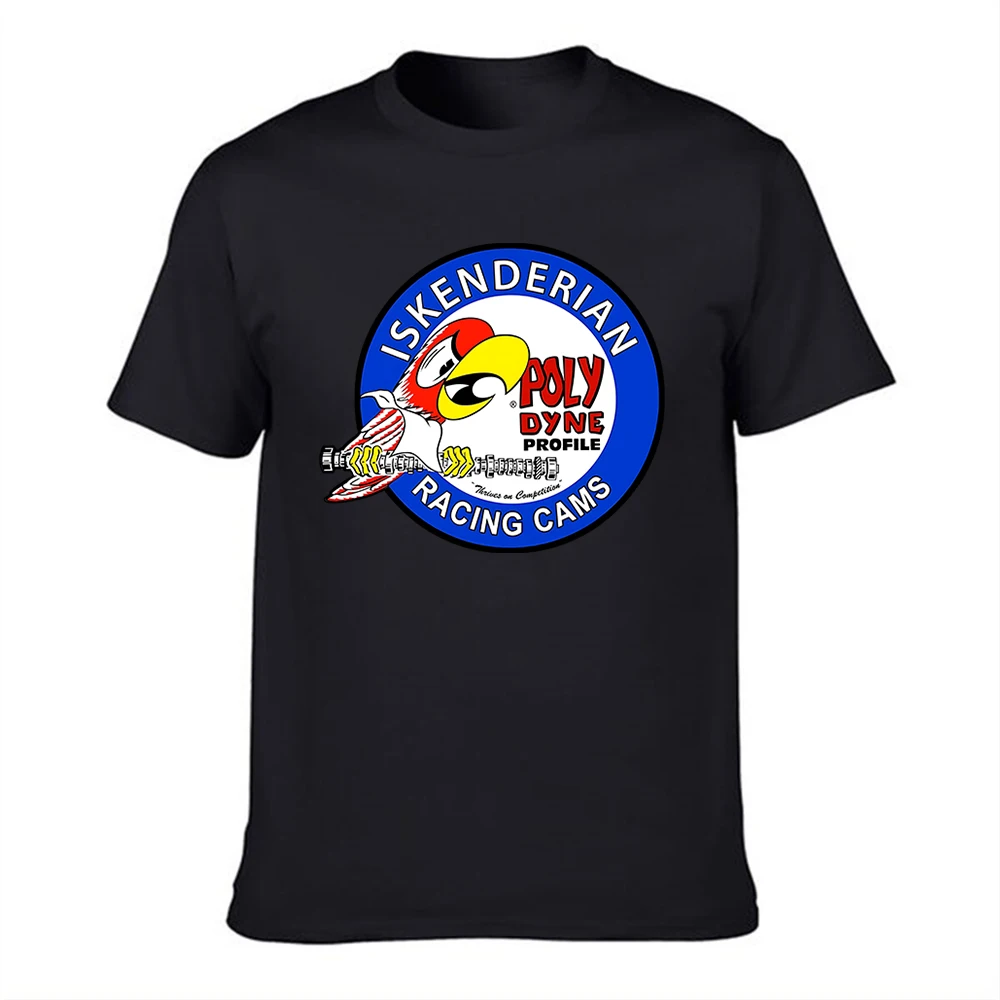 Camiseta de algodón para hombre Iskenderian Racing Cams Poly Dyne Profile Graphic Tee Hot Rod Auto Enthusiast Shirt