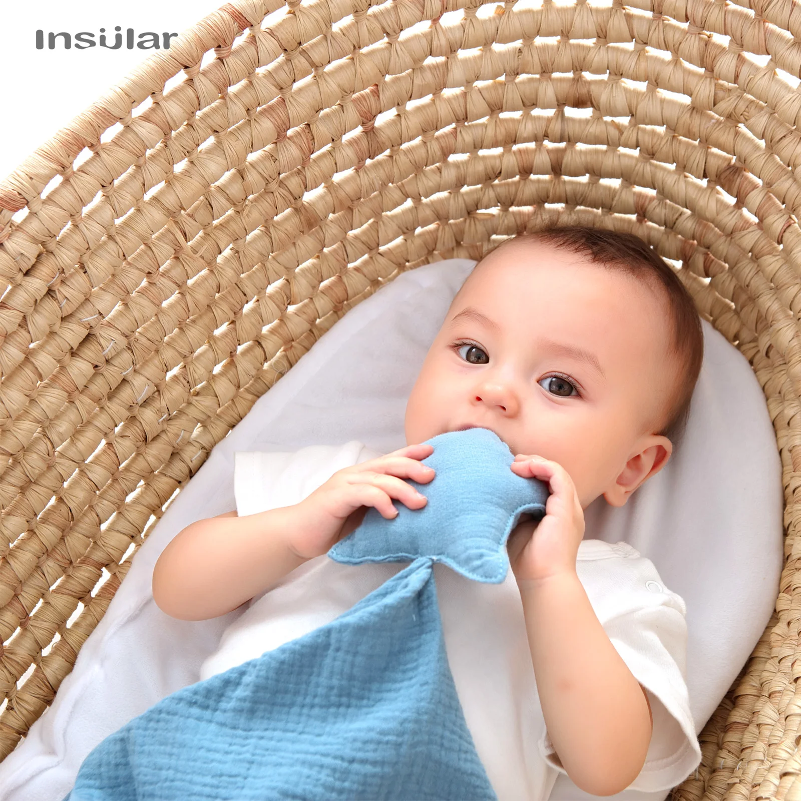 Muslin Gauze Baby Soothing Towel Soft SecurityDoll BabySoother Teether Nursing Blanket for Infants Sleeping&Cuddling Shower Gift