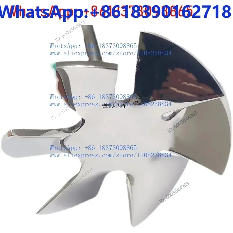 Stirring Propulsion Propeller Stainless Steel Turbine Six-Blade Dispersive Fan Type Liquid Shear Force Efficient Mixing