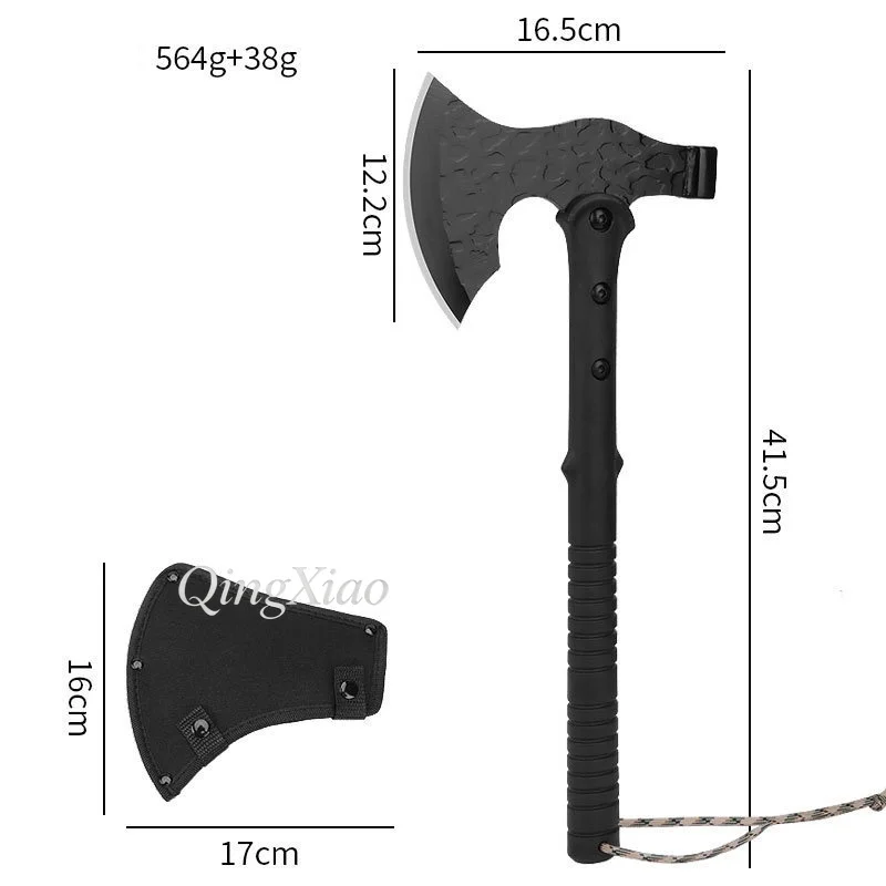 Tactical Multi Function Hand Axe Outdoor Tool  Mountain Cutting Camping Fire Rescue Tree Logging Firewood Splitting Field Work