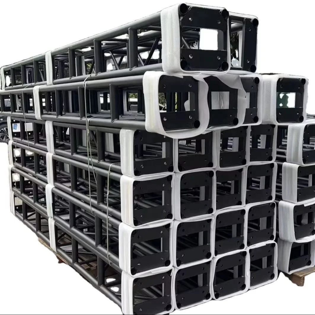 Black Aluminum Alloy Spigot Modular High Load Capacity Quick Installation Truss for Large Concert Stage Wedding Events Displays