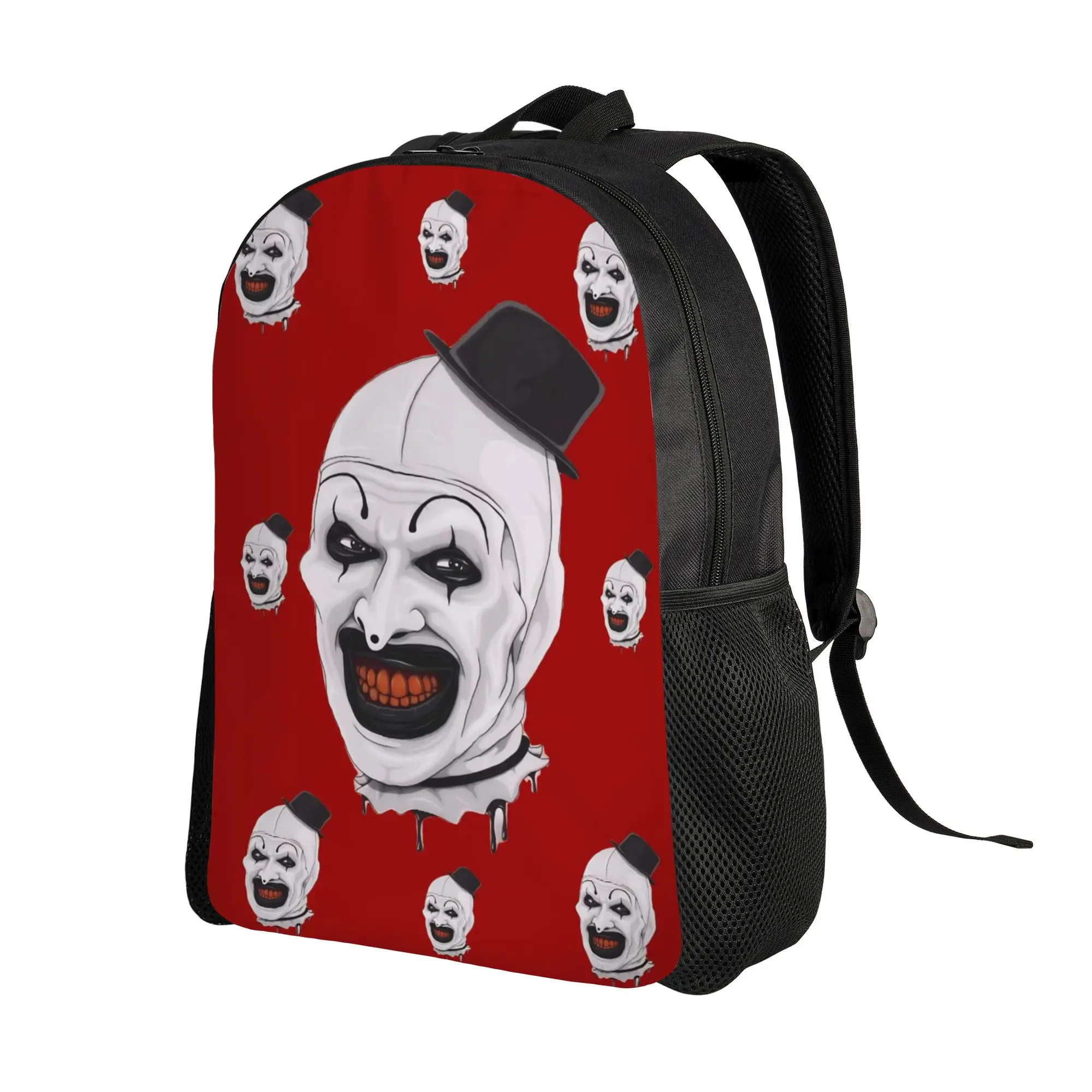 Terrifier Backpack for Men Women Cool Student Hiking Travel Daypack Horror Movie Laptop Computer Canvas Bags Outdoor