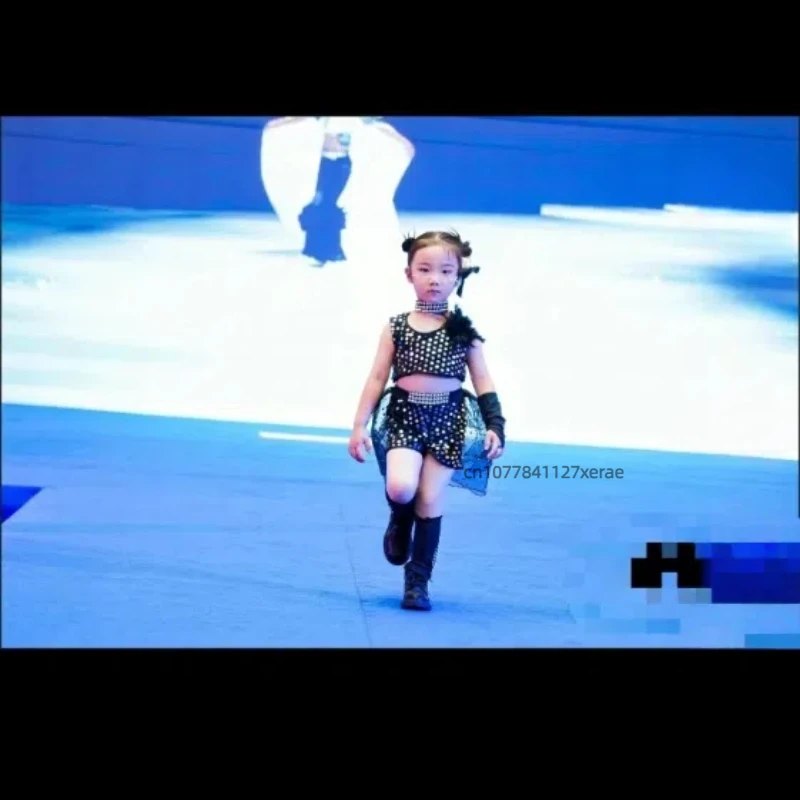 Children's Jazz Dance Performance Costume Sequin Princess Jazz Dance Fluffy Skirt Dance Performance Costume Complete Set