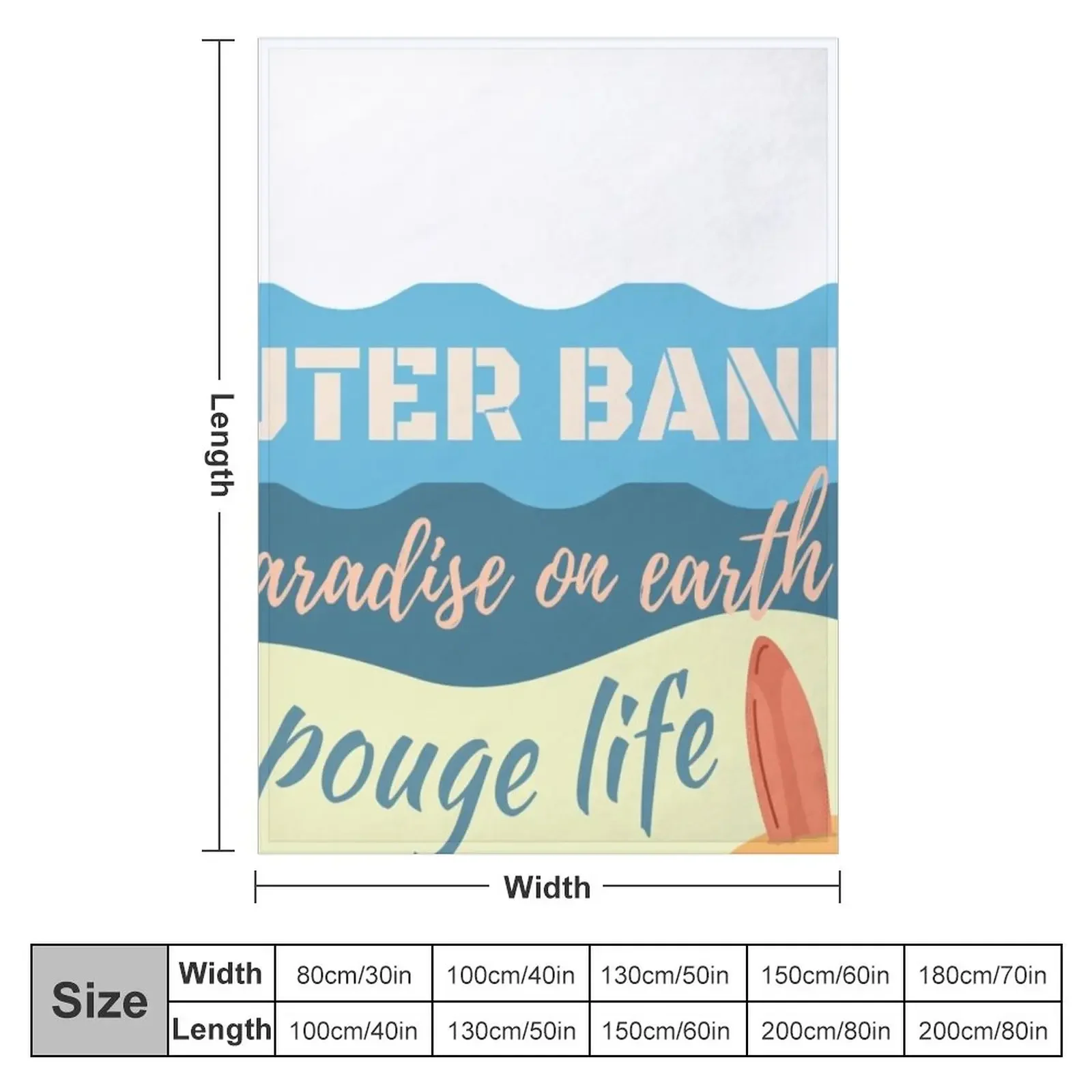 Outer banks paradise on earth quotes Throw Blanket Thin Blanket Bed linens sofa bed