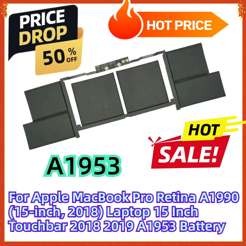 For Apple MacBook Pro Retina A1990  (15-inch, 2018) Laptop 15 Inch Touchbar 2018 2019 A1953 Battery