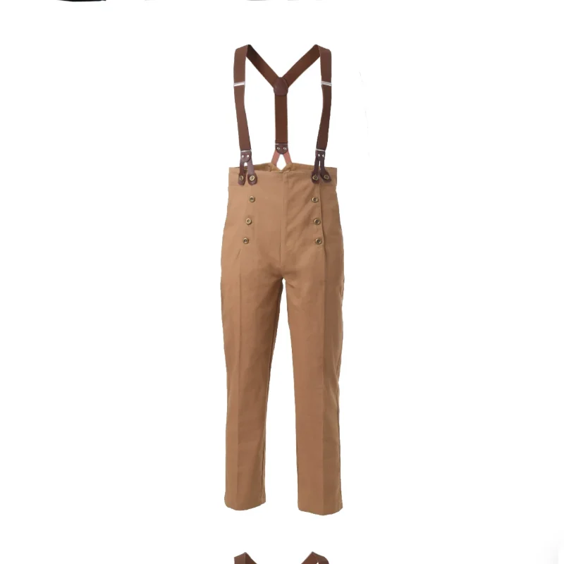 British Retro Gentleman Ttrousers Men's High Waisted Straight Leg Performance Pants