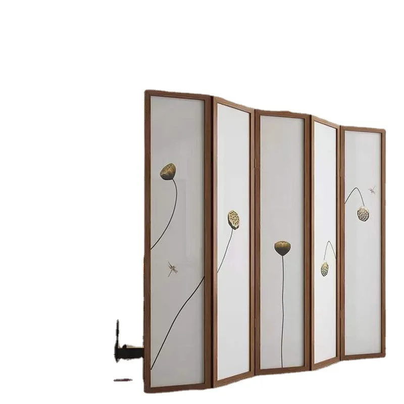 

Chinese screen partition living room bedroom shelter home simple modern entrance entrance solid wood folding mobile folding