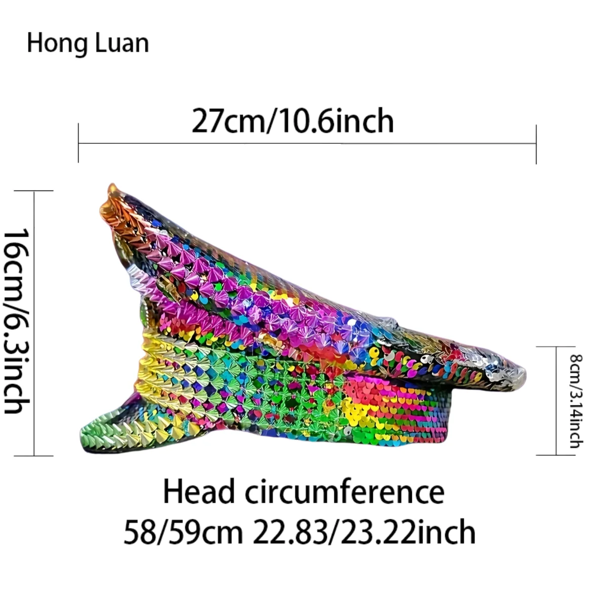 Czapka Kapitańska HongLuan z Żółtą Laserową Skórzaną Pętelką, Ozdobiona Cyrkoniami, Czapki Wojskowe dla Kobiet, Akcesoria na Festiwale Rave i Czapka Imprezowa dla Mężczyzn