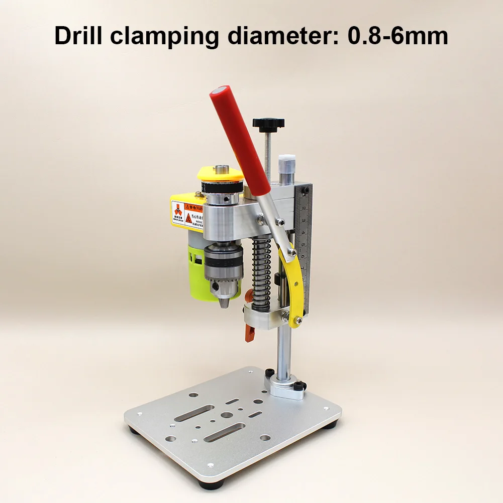 Mini Drill Press High Precision CNC Table Drilling Machine B10 Chuck Mini Desktop Drill Press Metal Wooden Jade DIY Crafts Tool