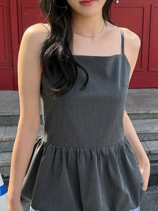 

Sexy Bal Strap Vest Women's Summer Outerwear Versatile Layering Svel Top Design Sensation Commute Slim Fit Regular...