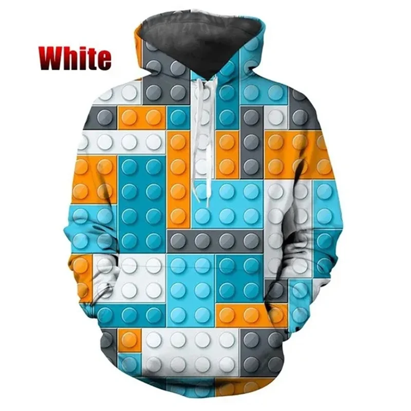 Funny Building Blocks Bricks Toy Graphic Kids Hoodie Pullovers Men Clothing 3D Printing Hoodies Women Fashion Sweatshirts Hoody