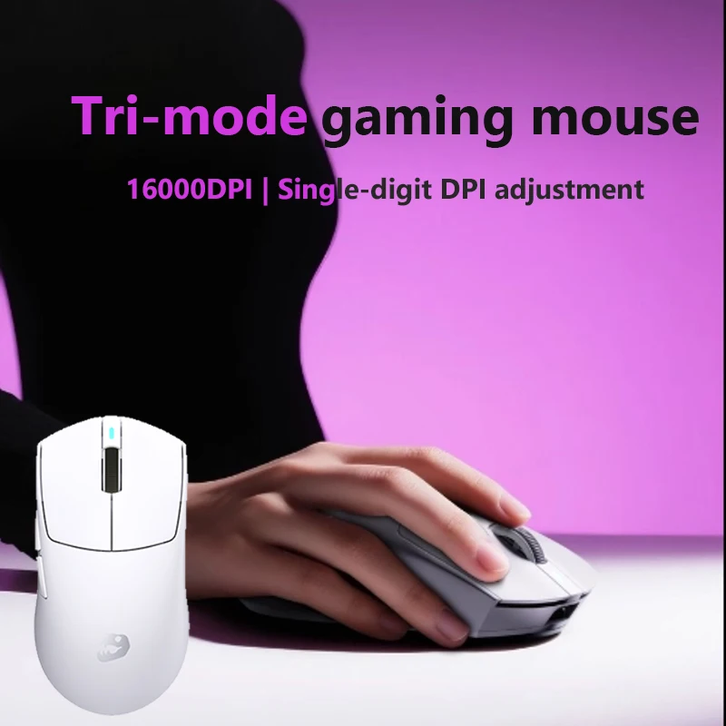 

Игровая мышь, перезаряжаемая беспроводная Bluetooth-мышь для ноутбука, ПК, геймерская мышь для компьютерных аксессуаров, трехрежимная 16000 точек на дюйм