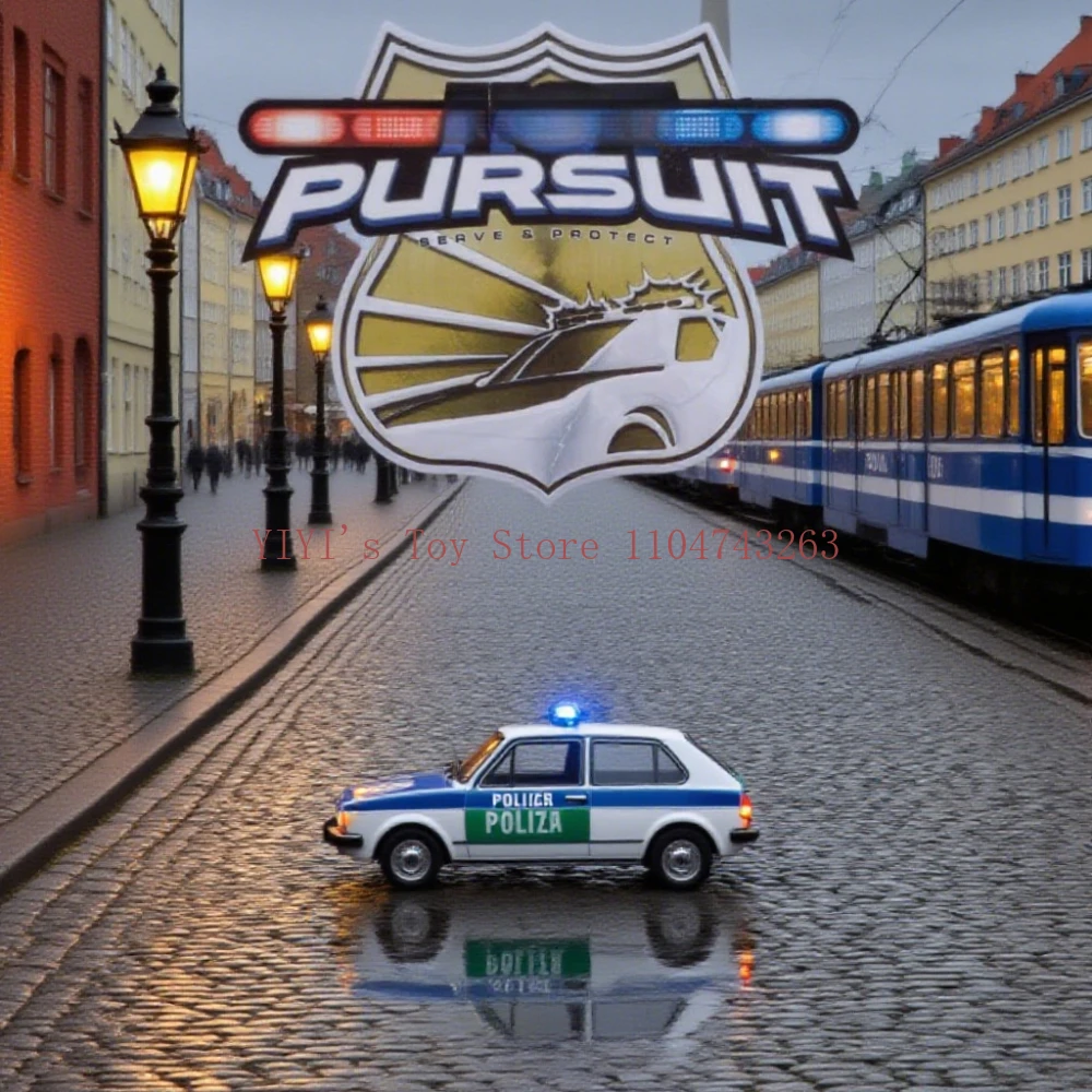 

1:64 1974, VW Golf Mk1, горячее отслеживание 36, Volkswagen Golf Police Car, расширенная модель автомобиля, коллекционные предметы A1