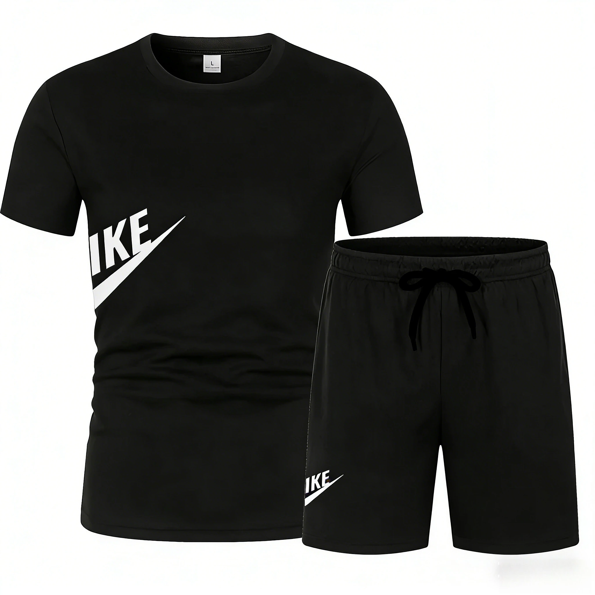 

Men's summer T-shirt and shorts set, men's breathable sportswear set, casual and fashionable short-sleeved T-shirt set