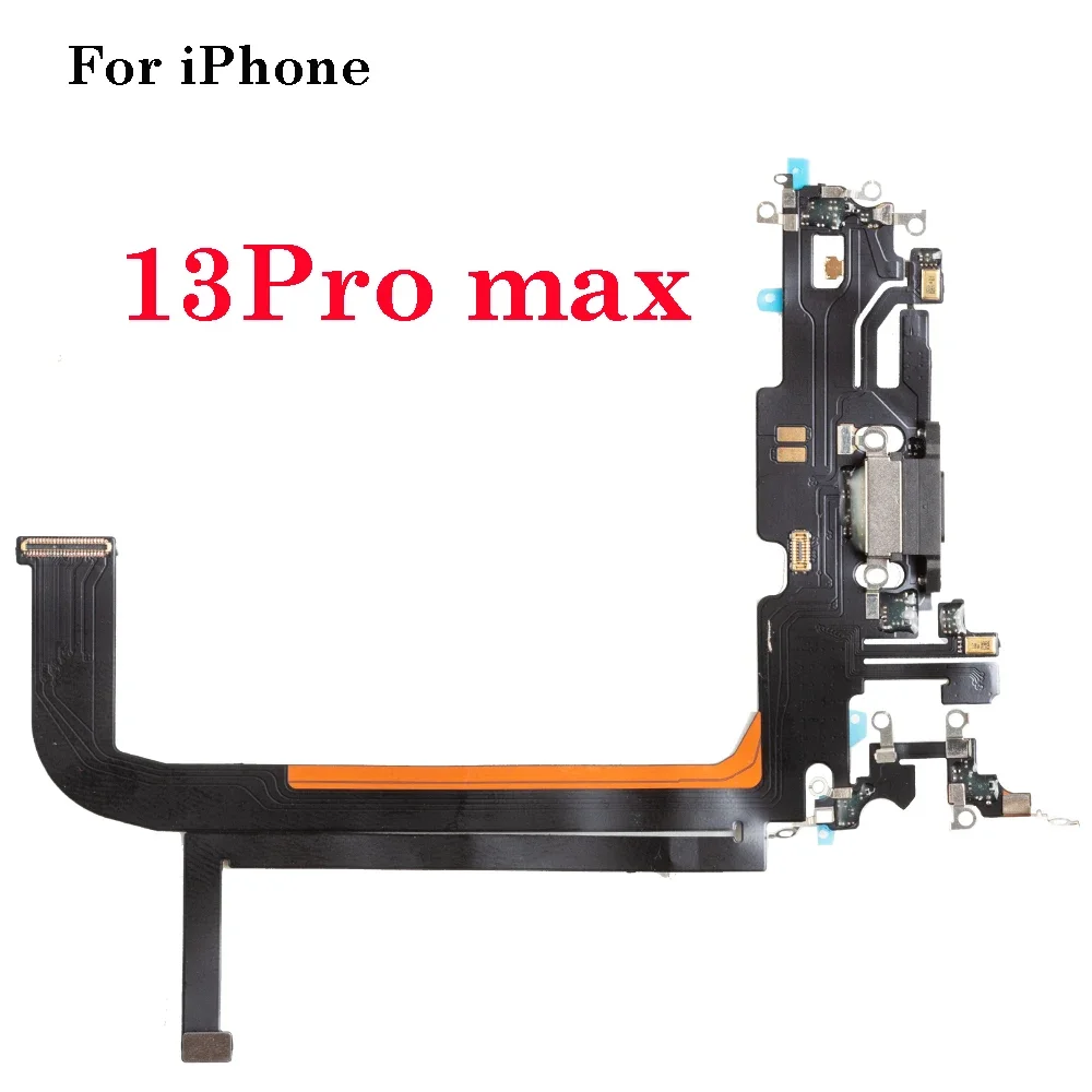 1Pcs USB Charging Port Flex For iPhone 13 14 Pro Max Mini Dock Charger Connector With MicroPhone Headphone Audio Jack Flex Cable