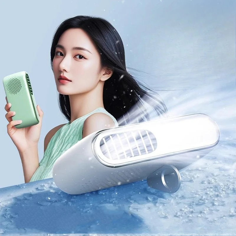 2026 Neck & Handheld Electric Fan, Low Noise Design, Portable Outdoor Summer Air Cooler