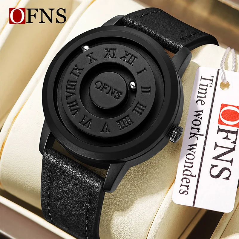 ساعة OFNS كوارتز مغناطيسية بدون مرآة، إبرة، مقاومة للماء، متعددة الأشرطة، ساعات عصرية ومتينة للرجال والنساء