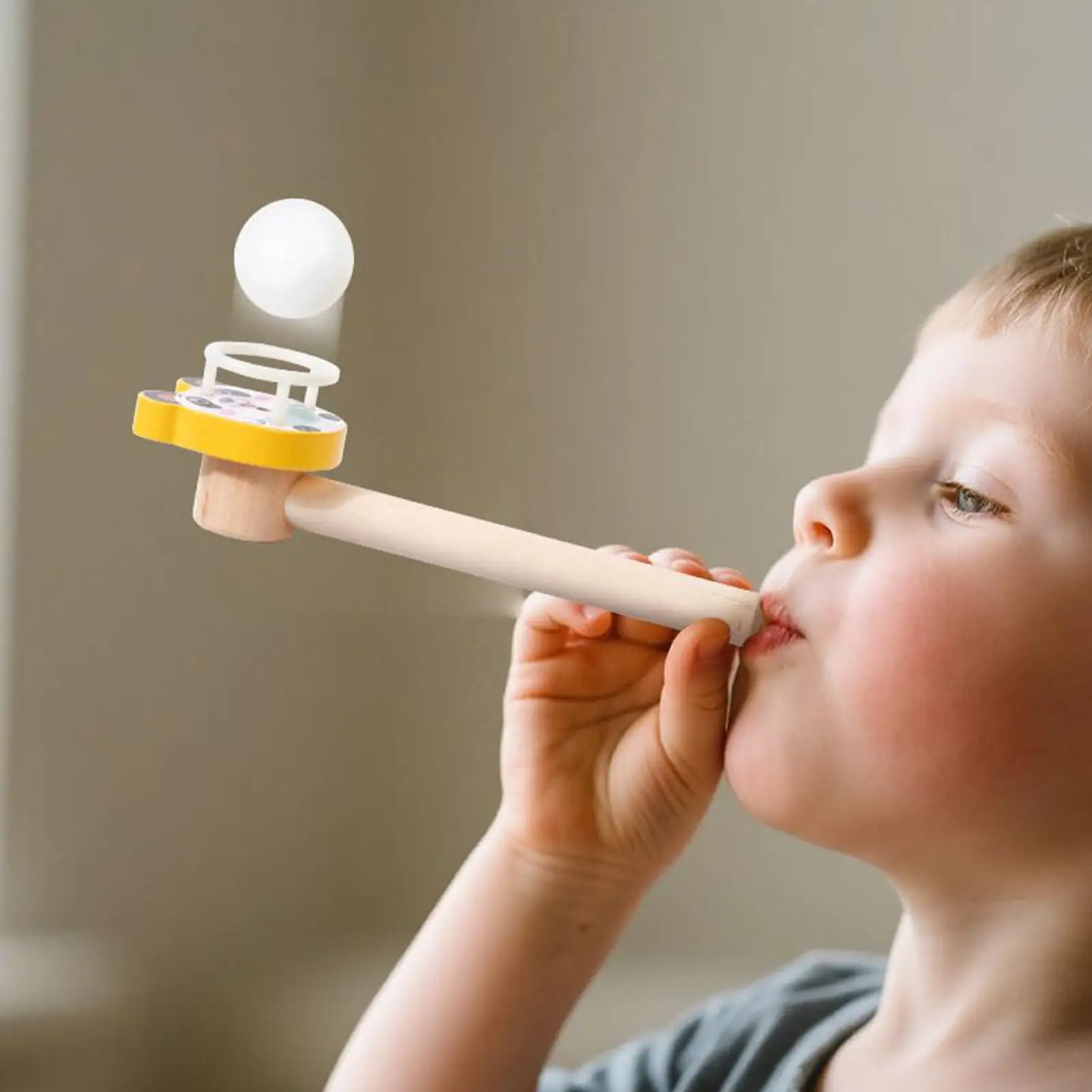 

8 шт., деревянная плавающая выдувная трубка, игра с мячом, игрушка, настольная игра для детей, тренировка баланса, плавающий выдувной мяч, детская развивающая игрушка