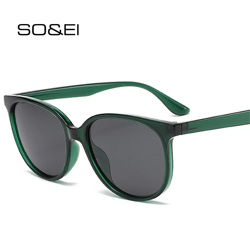 SO&EI Retro Runde polarisierte Sonnenbrille für Herren, modisch, Farbverlauf, Spiegelgläser, UV400, Damen, Outdoor, Punk-Sonnenbrille