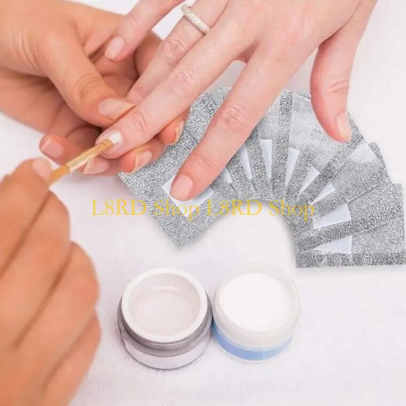 L8RD 100pcs Effective Foil Wraps for Soak Gel Polish Remover for Women Girls