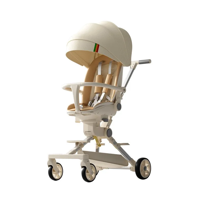 Bi-directional Baby Stroller Foldable Sitting Lying High Landscape Four Wheel Anti Roll Portable Baby Stroller Baby Stroller Hot