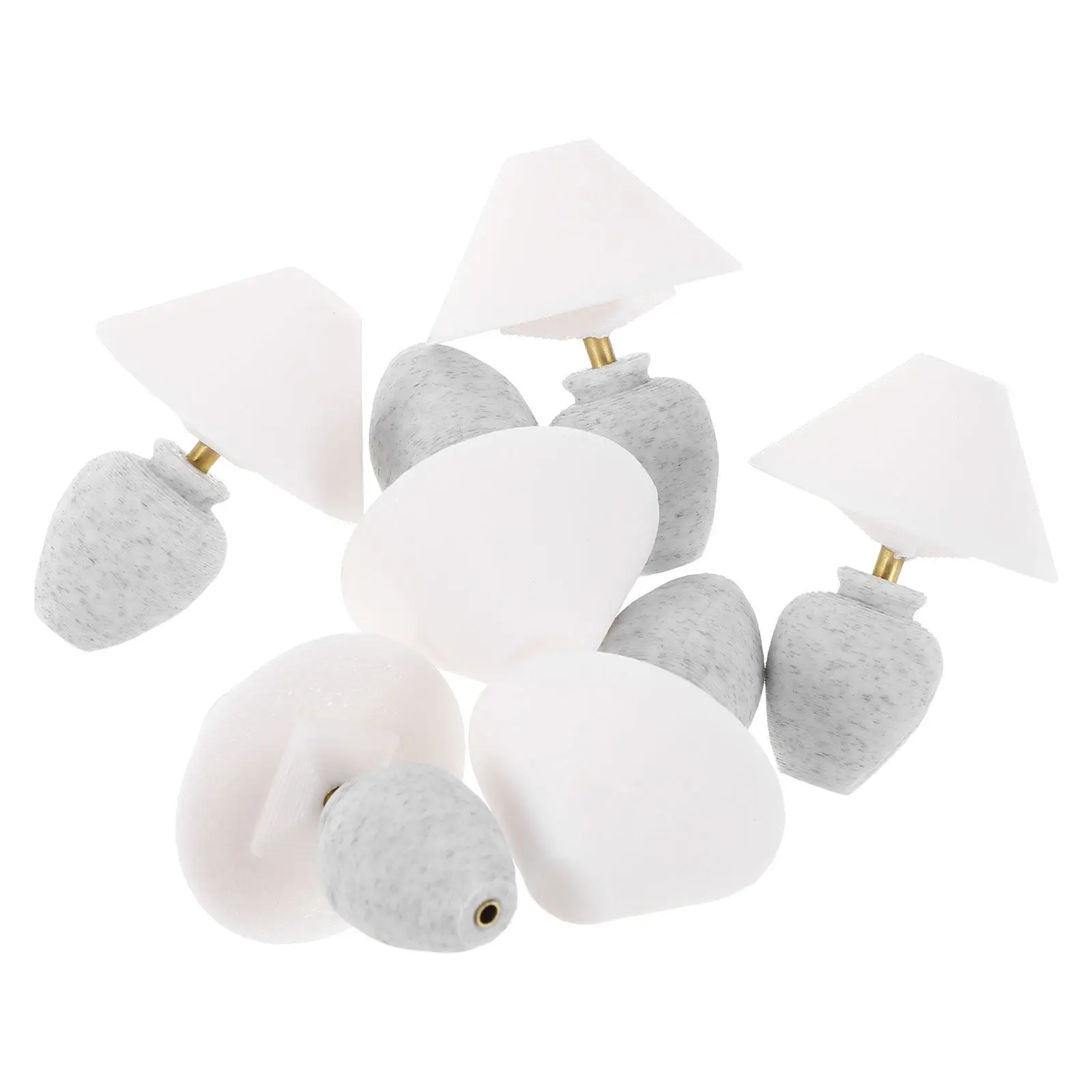 

6Pcs Tiny Plastic Bedside Lamp Miniature Dollhouse Lamp Furniture Accessories for Micro Landscape Dollhouse Light Model