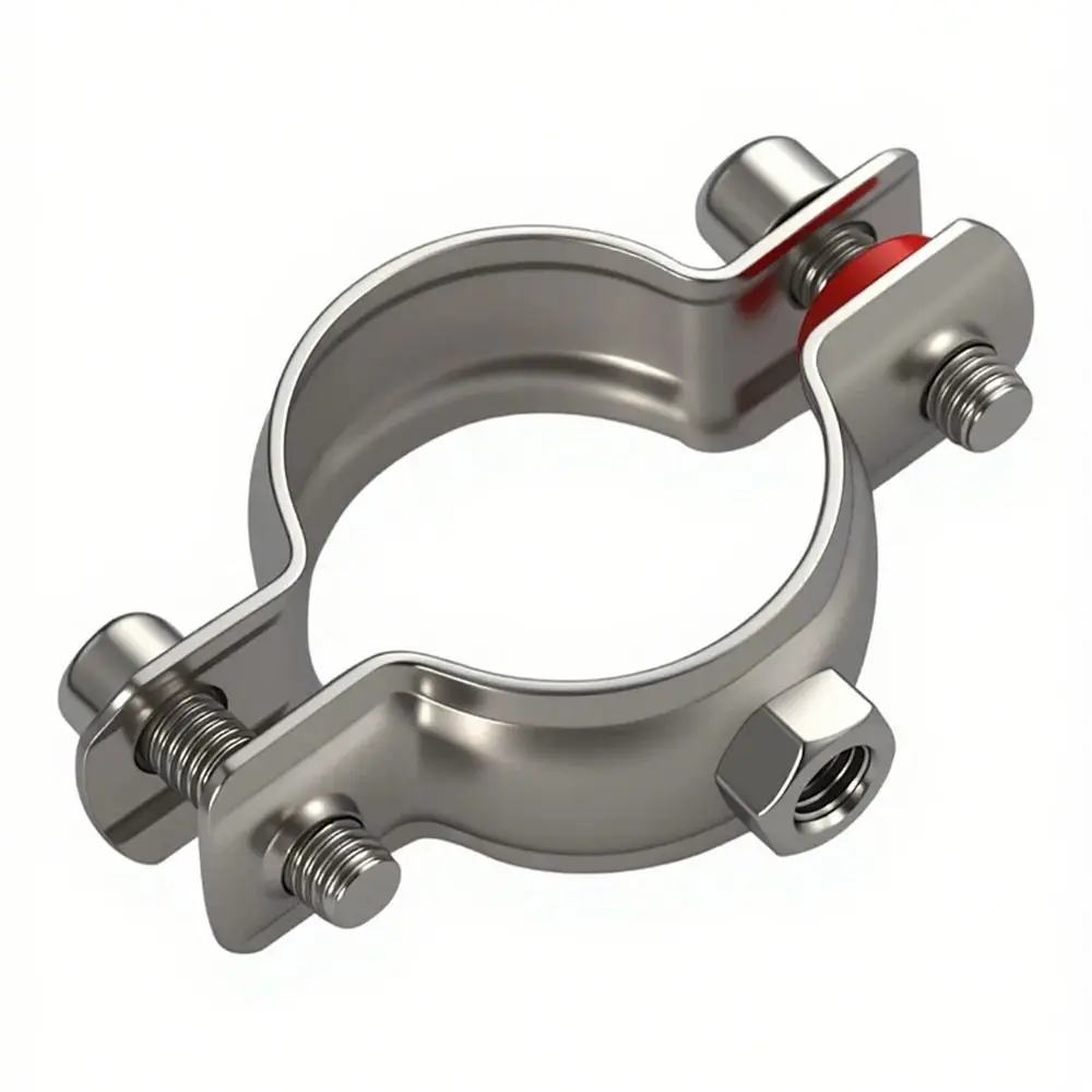 1Pcs OD 8-325mm Stainless Steel Pipe Bracket 304 Stainless Steel M8 Nut Pipe Support Bracket Adjustable Fixed Support