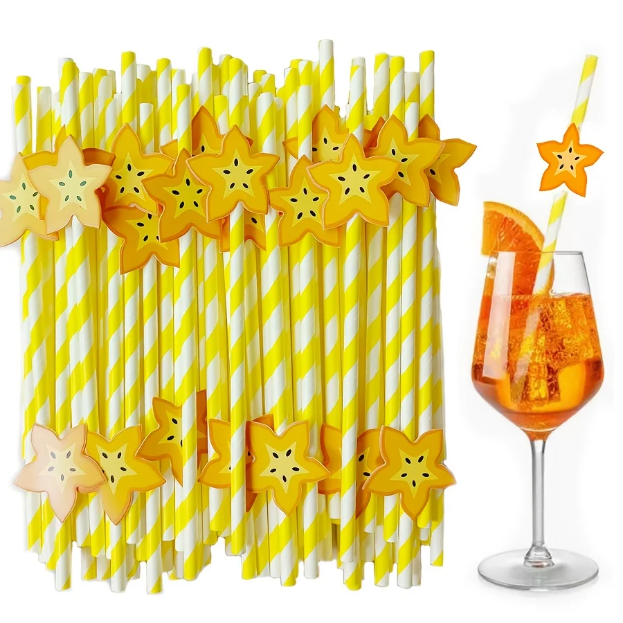 20/60/100 stücke Daisy Sonnenblume Zitrone Erdbeere Liebe Einweg Trinkhalm Hochzeit Geburtstag Party Milch Tee Saft decor Supplie – Detail 12