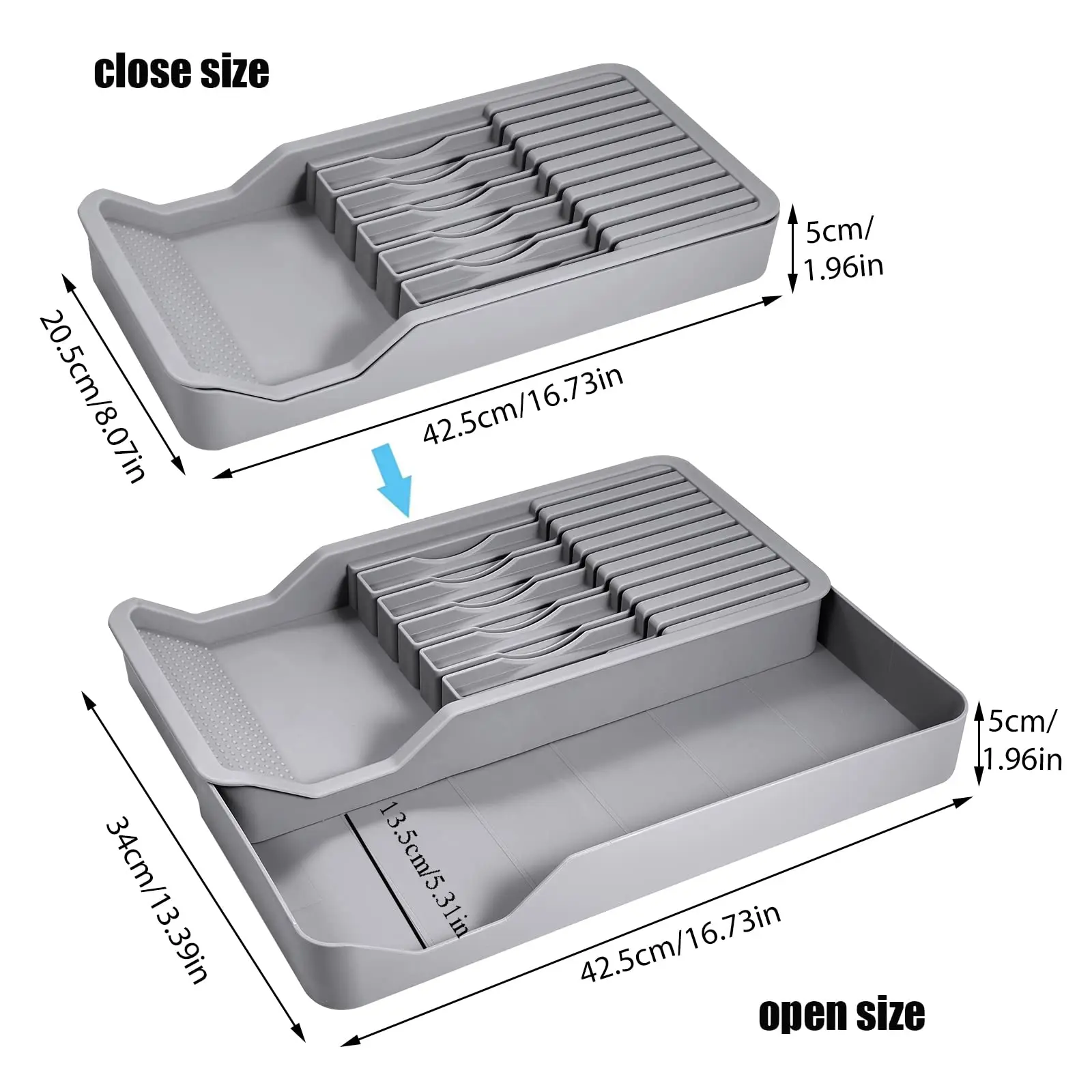 Knife Organiser 11 Knives Kitchen Knife Holder Storage Box Double Layer Can Be Pulled Out Store Knives Washable