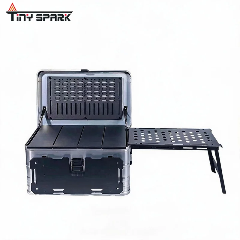 Custom N5 Graphite 50L Aluminum Utility Case, Modern Rectangular Coffee Table Case