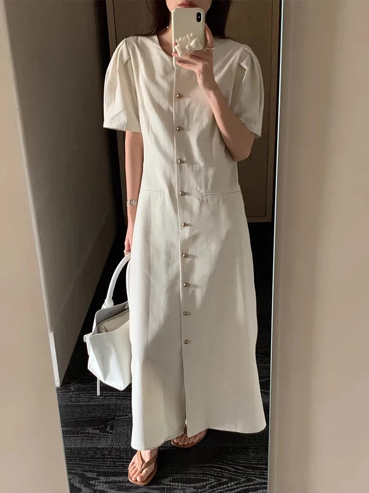 Bla ort Sve Vintage Hepburn Sle Dames Dr Afslankende Taille Ontwerp Zomer Nieuwe Collectie Midi Lengte Polyestervezel