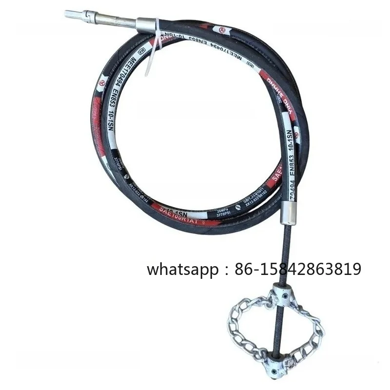 Electric Drill Pipe Spring Drain Cleaner, Chain Dredging Bit with Rotary Swivel Head for Drainage Pipe Unclogging