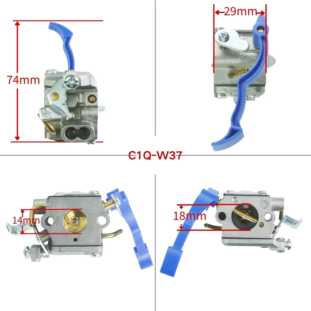 Lawn Mower Carburetor For Husqvarna 125B 125BVX 125BX Blower W37 MP114F-2