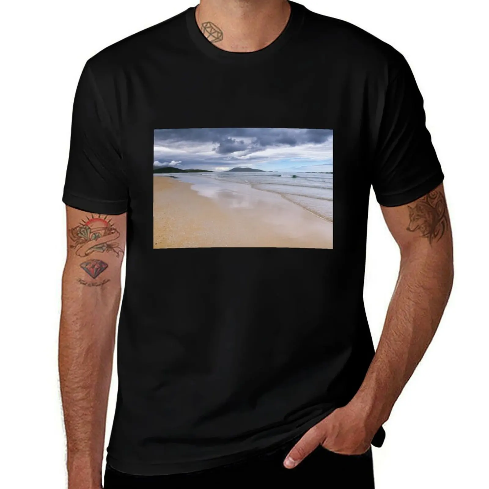 

Stunning Sands on Rosamol Beach, Luskentyre Bay T-Shirt shirts graphic cheap stuff oversized men graphic t shirts