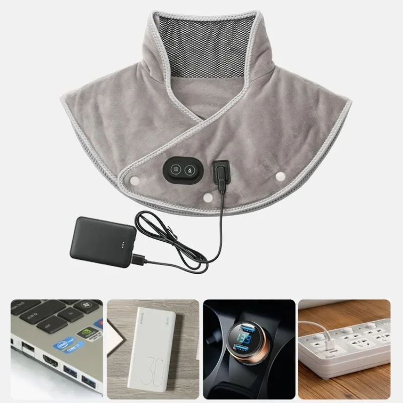 Electric Heating Shoulder Neck Pad USB Cervical Brace Wrap Thermal Compress Relieve Pain Fatigue Warm Back Brace Tool