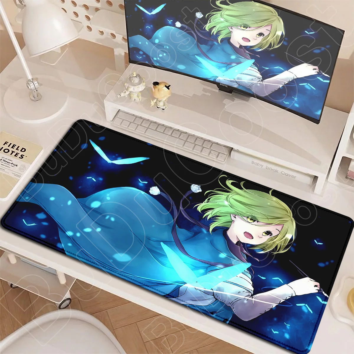E-Sport-Spiel-Desktop-Matten, große Anime-Hexenhüte, A-Atelier-Mauspads, rutschfester Tastaturteppich, geeignet für Bürocomputer und Laptops – Detail 1