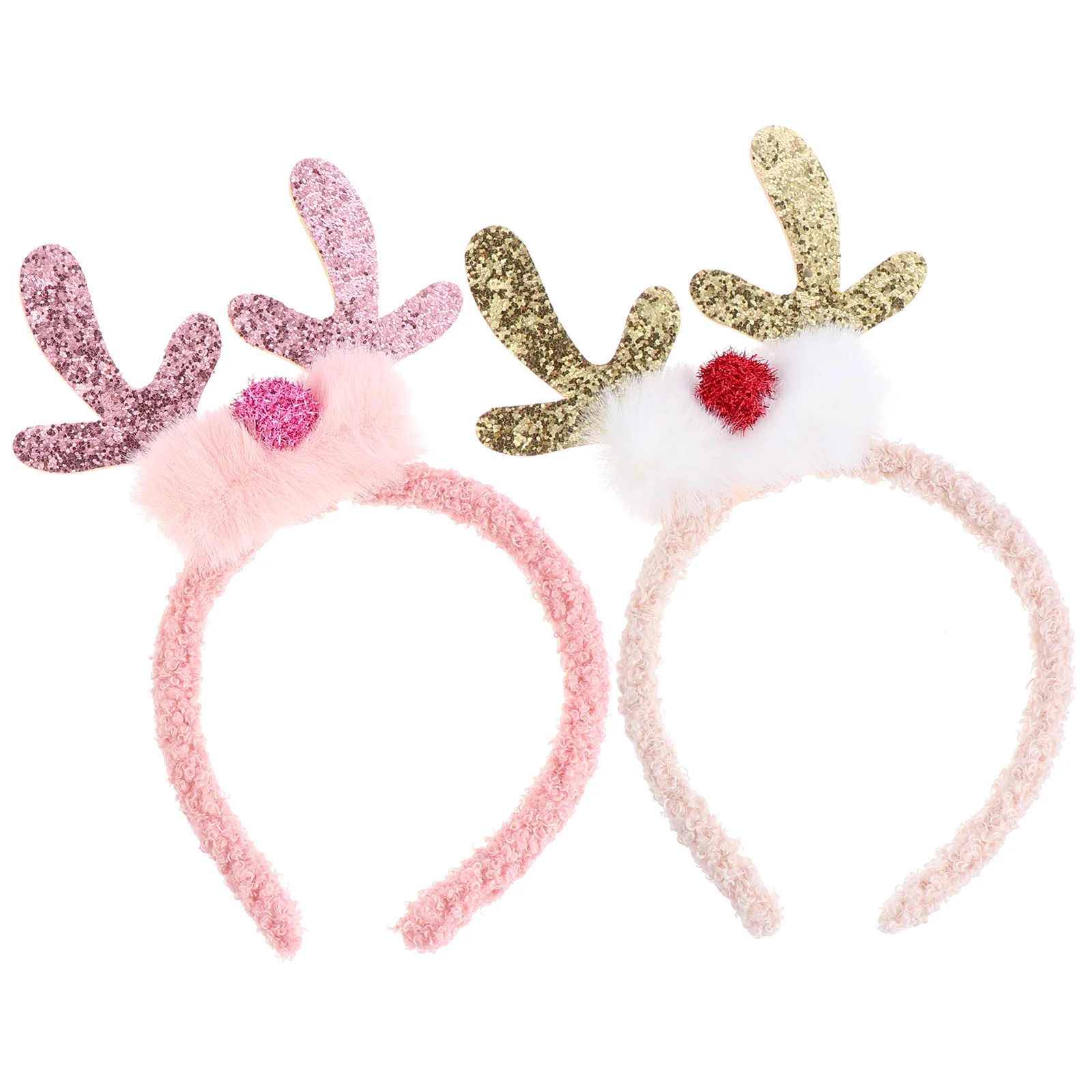 

2PCS Antler Hair Hoop Christmas Headpiece Lightweight Cartoon Headdress Party Accessories Non woven Fabric Headb Long lasting