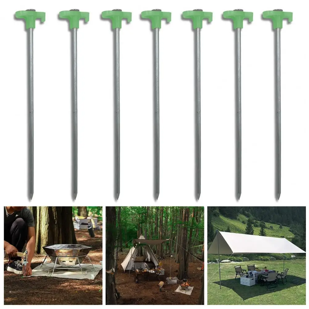 

Metal Tent Stakes Glowing Tent Stakes Glow-in-the-dark Heavy-duty Canopy Stakes 10pcs Tent Stakes Corrosion for Outdoor