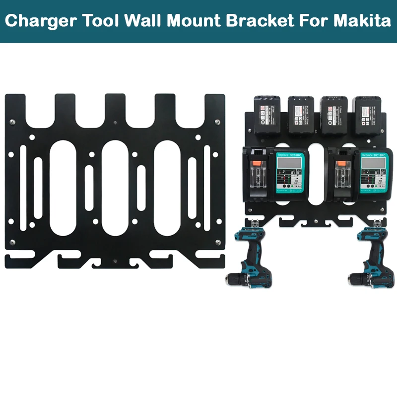 Multifunctional Wall Mount Bracket For Makita Battery Holder Charger Tool Electric Drill Fixed Storage DC18RD DC18RC